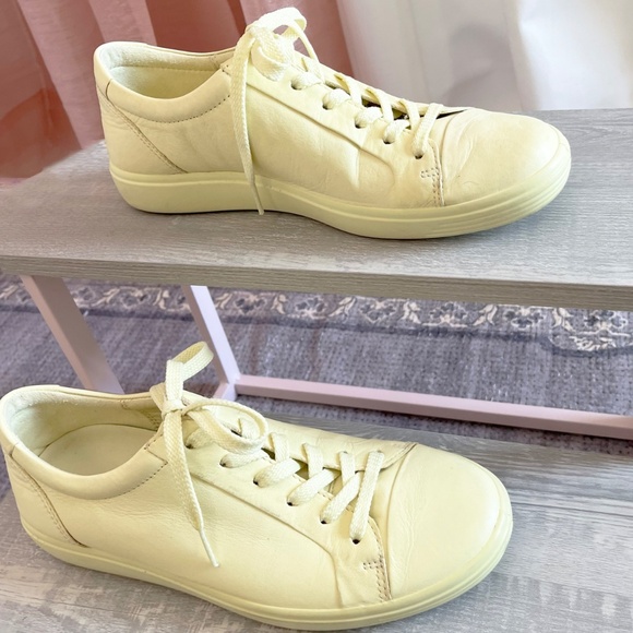 Leather Sneakers in Butter Yellow - Picture 5 of 5